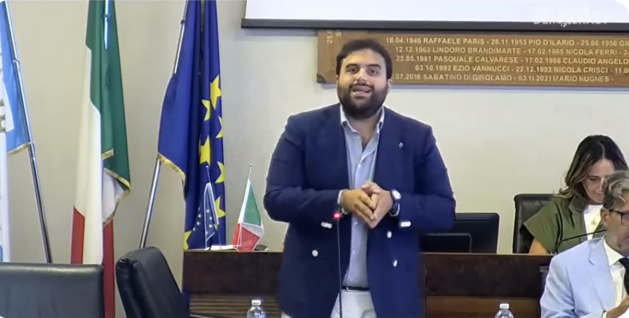 Il vicesindaco Angelio Marcone nel consigliere comunale di Roseto