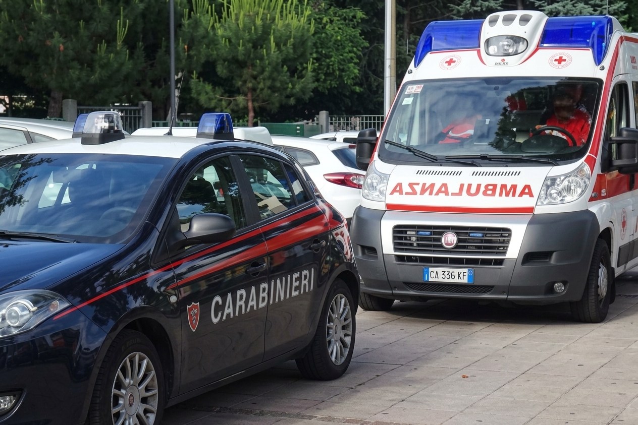 Ambulanza e Carabinieri