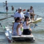 Gabriellino sul pattino alla remata contro la violenza sulle donne a Giulianova
