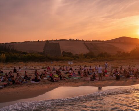 Yoga sotto la luna al Borsacchio