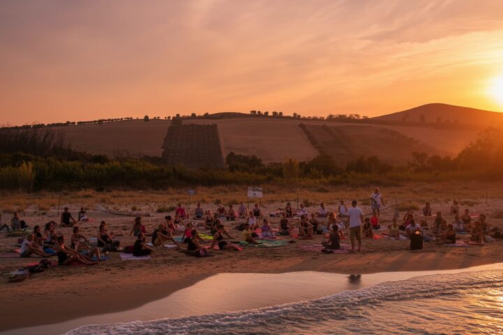 Yoga sotto la luna al Borsacchio